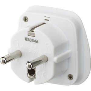 LOGIK LUKEU20 UK to EU Travel Plug Adapter - Pack of 2, White