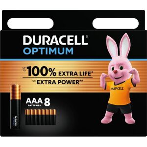 DURACELL Optimum AAA Alkaline Batteries - Pack of 8