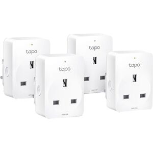 TP-LINK Tapo P100 Mini Smart WiFi Socket - Pack of 4, White