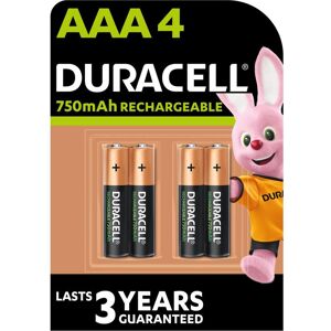 DURACELL HR03/DC2400 AAA NiMH Rechargeable Batteries - Pack of 4