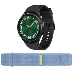 Samsung Galaxy Watch6 Classic BT (Black, 47 mm) & Additional Fabric Band (Blue, M/L) Bundle, Black