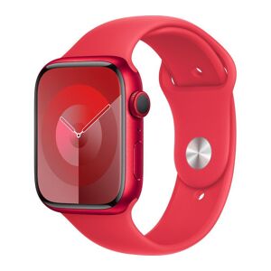 APPLE Watch Series 9 - 45 mm (PRODUCT)RED Aluminium Case with (PRODUCT)RED Sport Band, S/M, Red