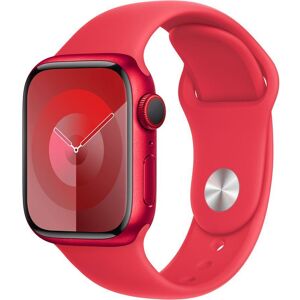 APPLE Watch Series 9 Cellular - 41 mm (PRODUCT)RED Aluminium Case with (PRODUCT)RED Sport Band, M/L, Red