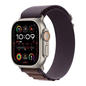 APPLE Watch Ultra 2 Cellular - 49 mm Titanium Case with Indigo Alpine Loop, Small, Purple,Silver/Grey