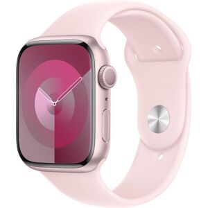 APPLE Watch Series 9 - 45 mm Pink Aluminium Case with Light Pink Sport Band, M/L, Pink