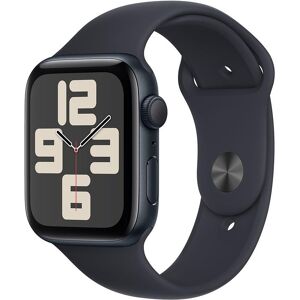 APPLE Watch SE (2023) - 44 mm Midnight Aluminium Case with Midnight Sport Band, S/M, Black