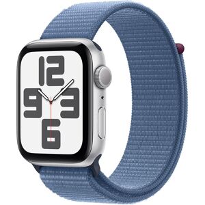 APPLE Watch SE (2023) - 44 mm Silver Aluminium Case with Winter Blue Sport Loop, Silver/Grey