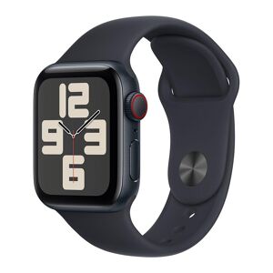 APPLE Watch SE Cellular (2023) - 40 mm Midnight Aluminium Case with Midnight Sport Band, S/M, Black