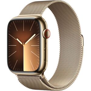 APPLE Watch Series 9 Cellular - 45 mm Gold Stainless Steel Case with Gold Milanese Loop, Stainless Steel