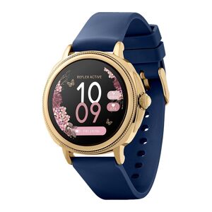 REFLEX ACTIVE Series 25 Smart Watch - Gold & Navy, Silicone Strap, Gold,Blue