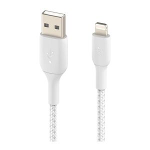 BELKIN Braided Lightning to USB-A Cable - 1 m, White
