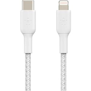 BELKIN Braided USB Type-C to Lightning Cable - 2 m, White, White