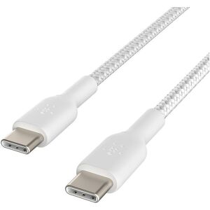 BELKIN Braided to USB Type-C Cable - 1 m, White, Pack of 2, White