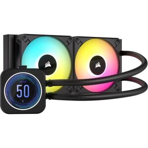 CORSAIR iCUE H100i ELITE LCD XT Liquid 240 mm CPU Cooler - RGB LED, Black