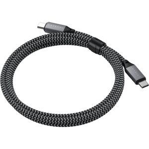 SATECHI ST-TCC2MM USB Type-C Cable - 2 m, Black,Silver/Grey