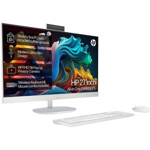 HP 27-cr0024na 27" All-in-One PC - Intel®Core i7, 512 GB SSD, White, White