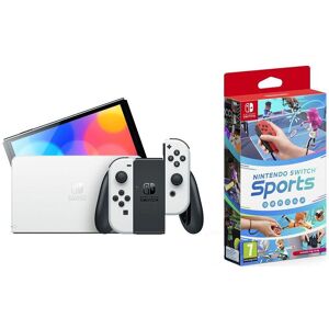 Nintendo Switch OLED & Sports Bundle - White, White