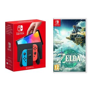 Nintendo Switch OLED (Red & Blue) & The Legend of Zelda: Tears of the Kingdom Bundle, Red,Blue