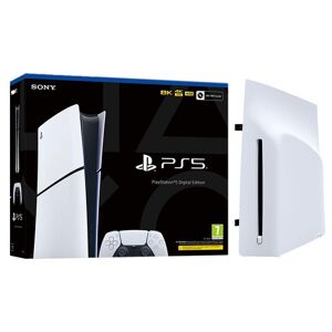 Sony PlayStation 5 Digital Edition Model Group (Slim) & Disk Drive Bundle - White, White