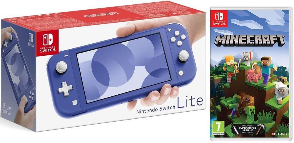 Nintendo Switch Lite Blue & Minecraft Bundle, Blue