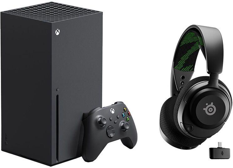 Microsoft Xbox Series X & Arctis Nova 4X Wireless 7.1 Gaming Headset Bundle, Black