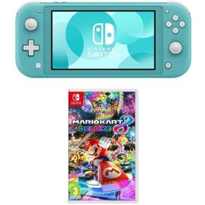 Nintendo Switch Lite & Mario Kart 8 Deluxe Bundle - Turquoise, Blue