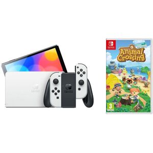 Nintendo Switch OLED White & Animal Crossing: New Horizons Bundle, White