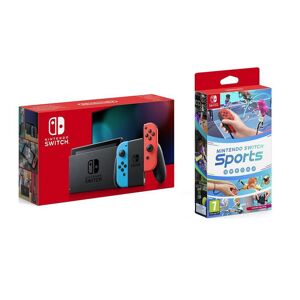 Nintendo Switch & Sports Bundle - Neon Red & Blue, Red,Blue