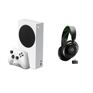 Microsoft Xbox Series S (512 GB) & Arctis Nova 4X Wireless 7.1 Gaming Headset Bundle, Black,White