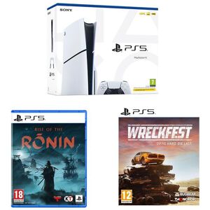 Sony PlayStation 5 Model Group (Slim), Rise of The Ronin & Wreckfest Bundle, White