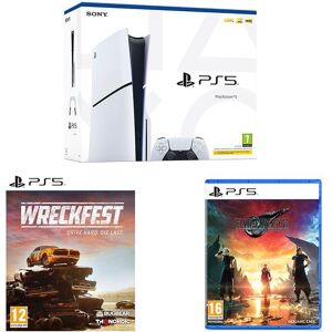 Sony PlayStation 5 Model Group (Slim), Final Fantasy VII Rebirth & Wreckfest Bundle, White