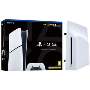 Sony PlayStation 5 Digital Edition Model Group (Slim) & Disk Drive Bundle - White, White