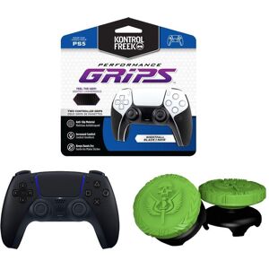 Sony Playstation PS5 DualSense Wireless Controller (Midnight Black), Kontrol Freek Call of Duty MW2 2596-PS5 Thumbsticks (Green) & 4777-PS5 Performance Grips (Black) Bundle