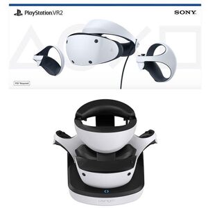 Playstation VR2 Gaming Headset & VS5014 PS VR2 Charging Station (White) Bundle