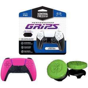 Playstation PS5 DualSense Wireless Controller (Nova Pink), Kontrol Freek Call of Duty MW2 2596-PS5 Thumbsticks (Green) & 4777-PS5 Performance Grips (Black) Bundle