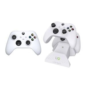 XBOX Wireless Controller (White) & VS2871 Xbox Series X/S & Xbox One Twin Docking Station (White) Bundle