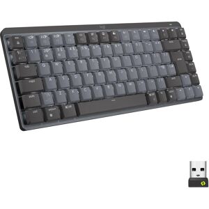 LOGITECH MX Mini Tactile Quiet Wireless Mechanical Keyboard - Graphite, Black,Silver/Grey