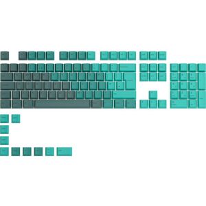 GLORIOUS GPBT Keycaps - UK Layout, Rain Forest, Blue,Green