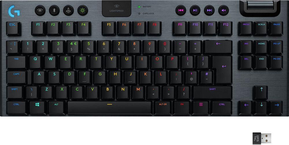 LOGITECH G915 TKL LIGHTSPEED RGB Wireless Mechanical Gaming Keyboard - Tactile, Black