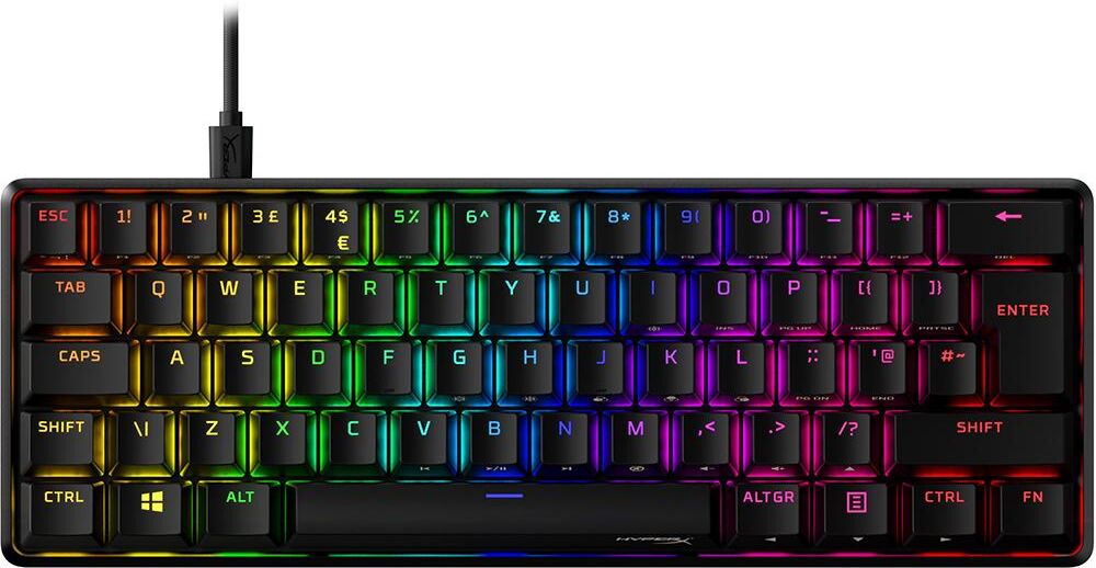 HYPERX Alloy Origins 60 RGB Mechanical Gaming Keyboard, Black