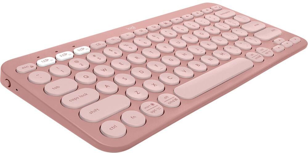 LOGITECH Pebble Keys 2 K380S Wireless Keyboard - Pink, Pink