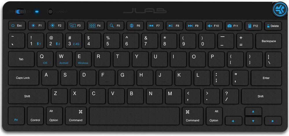 JLAB Go Wireless Keyboard - Black, Black