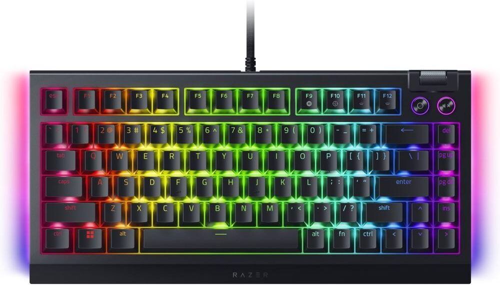 RAZER BlackWidow V4 75% Mechanical Gaming Keyboard - Black, Black