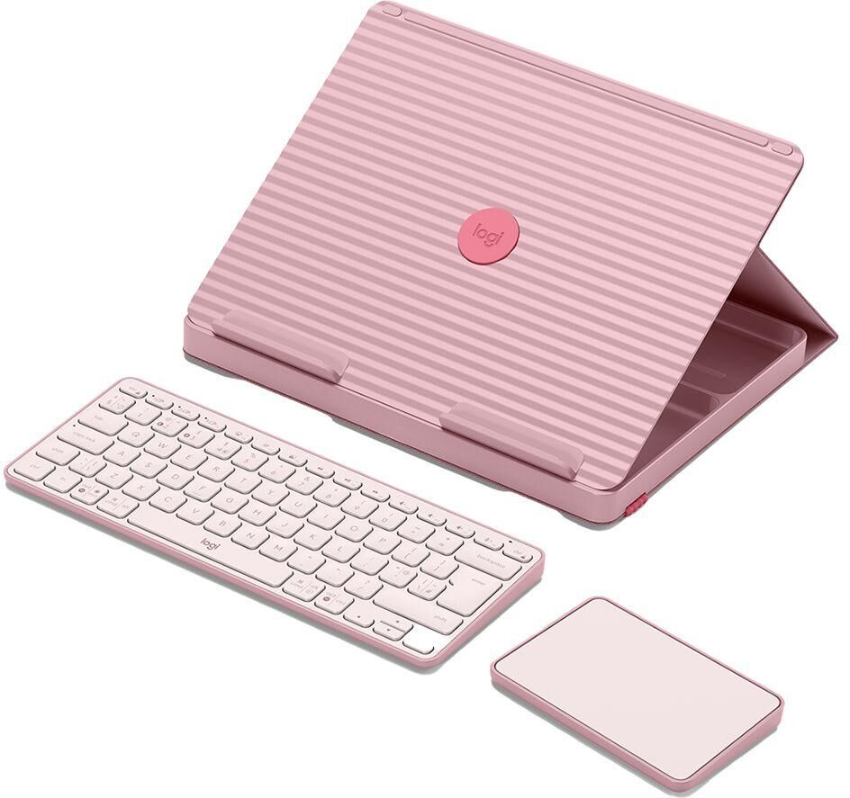 LOGITECH Casa Pop-up Desk Wireless Keyboard & ToucHPad Set - Bohemian Blush