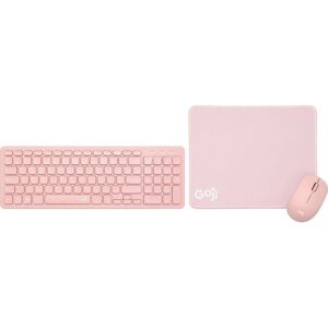 GOJI 3-in-1 Wireless Keyboard & Mouse Set - Pink