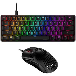 Hyperx Pulsefire Haste RGB Optical Gaming Mouse & Alloy Origins 60 RGB Mechanical Gaming Keyboard Bundle, Black