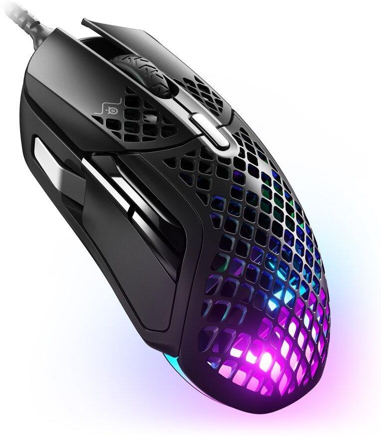 STEELSERIES Aerox 5 RGB Optical Gaming Mouse, Black