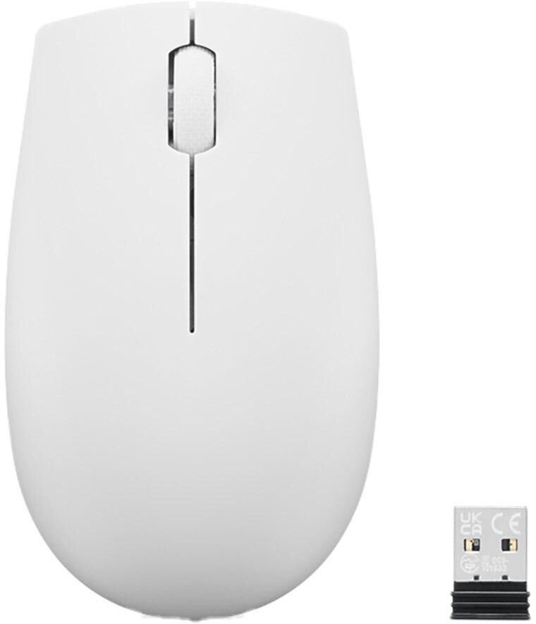 LENOVO 300 Compact Wireless Optical Mouse, Silver/Grey