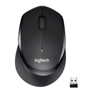 LOGITECH M330 Silent Plus Wireless Optical Mouse - Black, Black