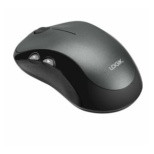 LOGIK LWLMSL23 Wireless Optical Mouse, Black,Silver/Grey